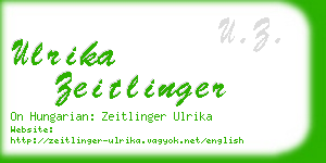 ulrika zeitlinger business card
